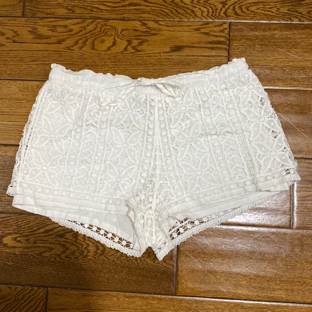 White lacey shorts